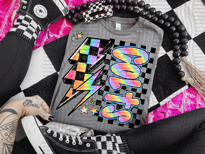 Youth Neon Side Bolt DTF Print