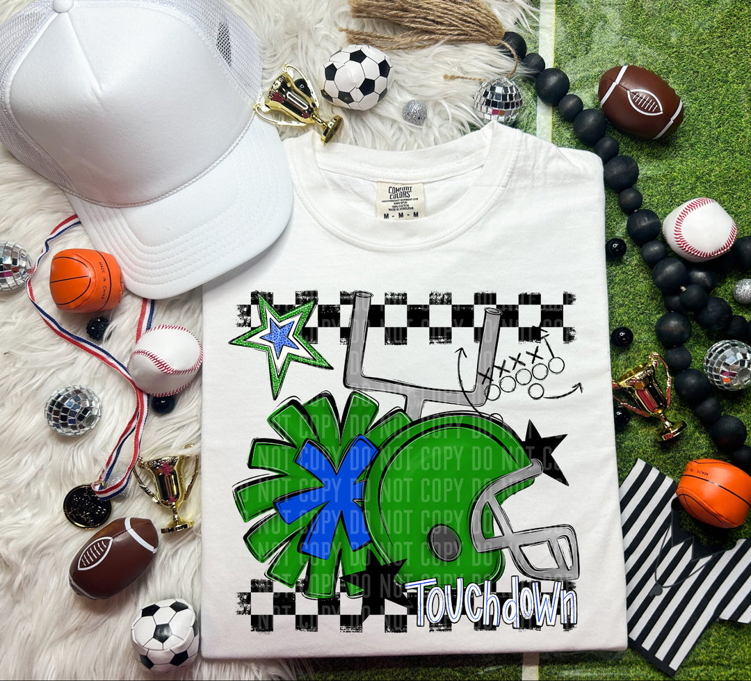 Helmet Pom Colors DTF Print