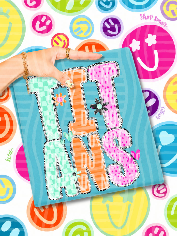 Happy Blooms Mascots DTF Print