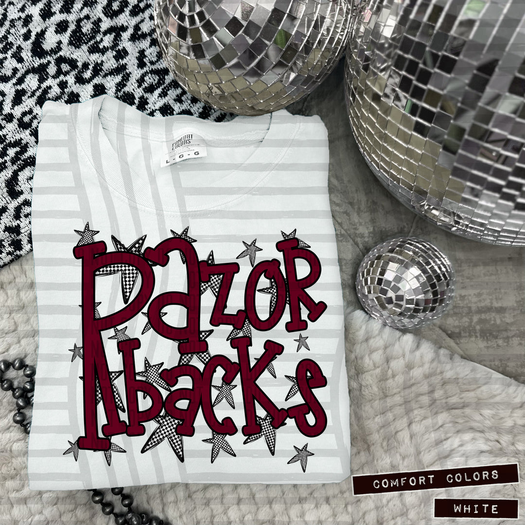 Maroon Staggered DTF Print