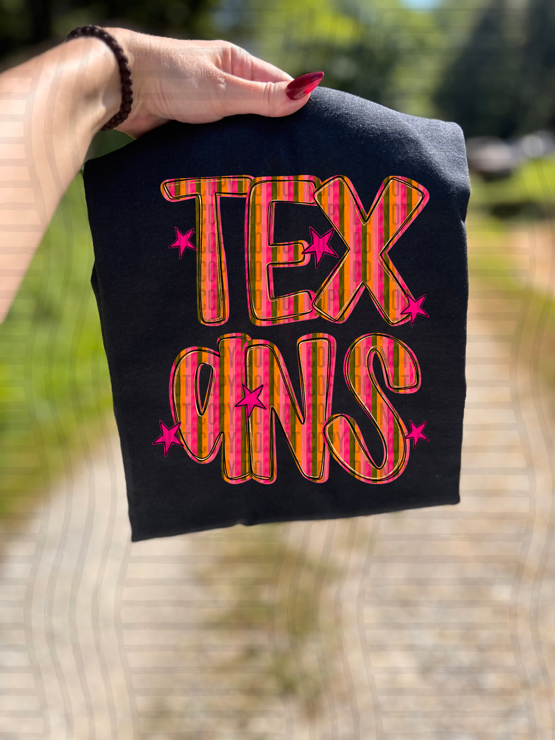 Holly Jolly Cheer Striped DTF Print