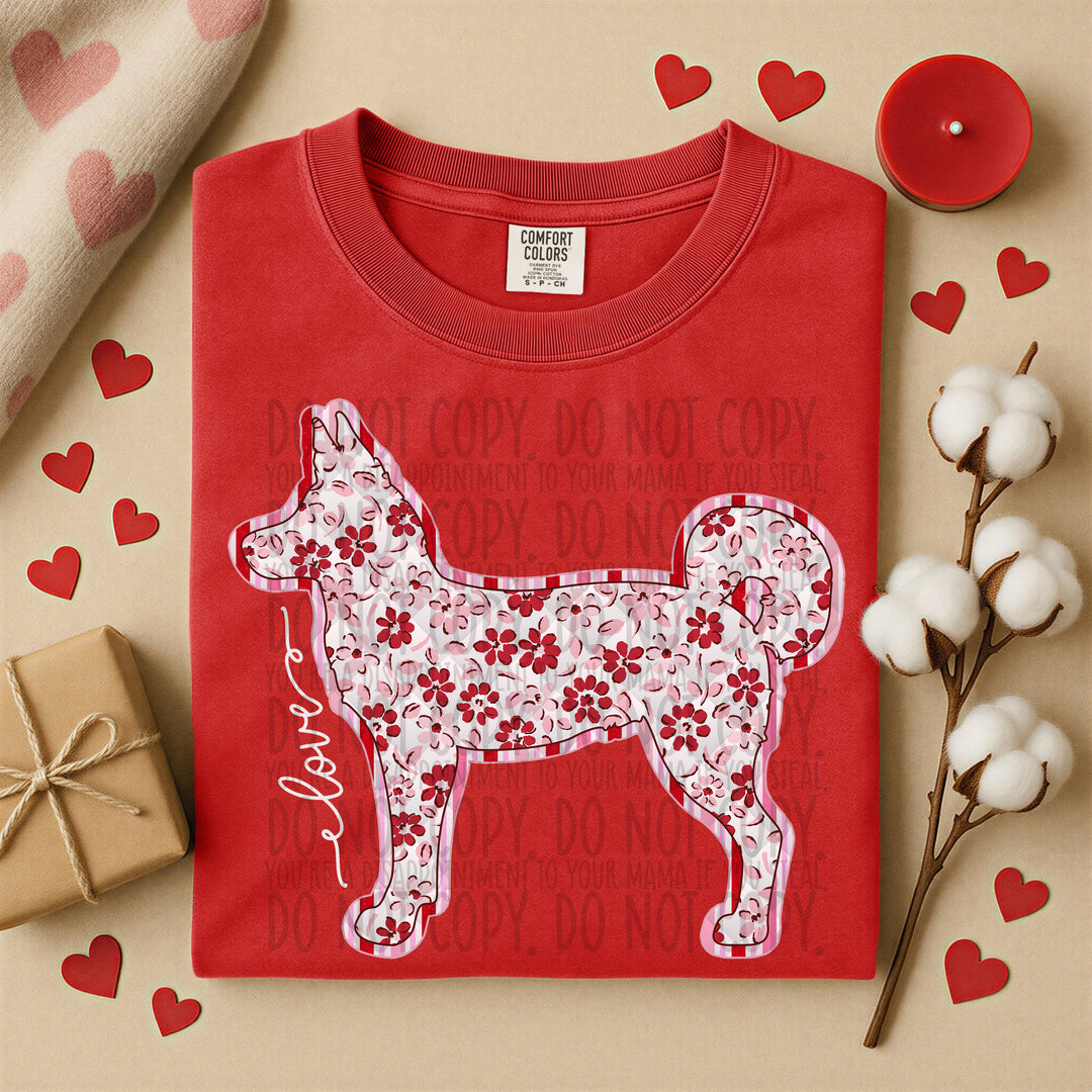 Valentine Dogs DTF Print