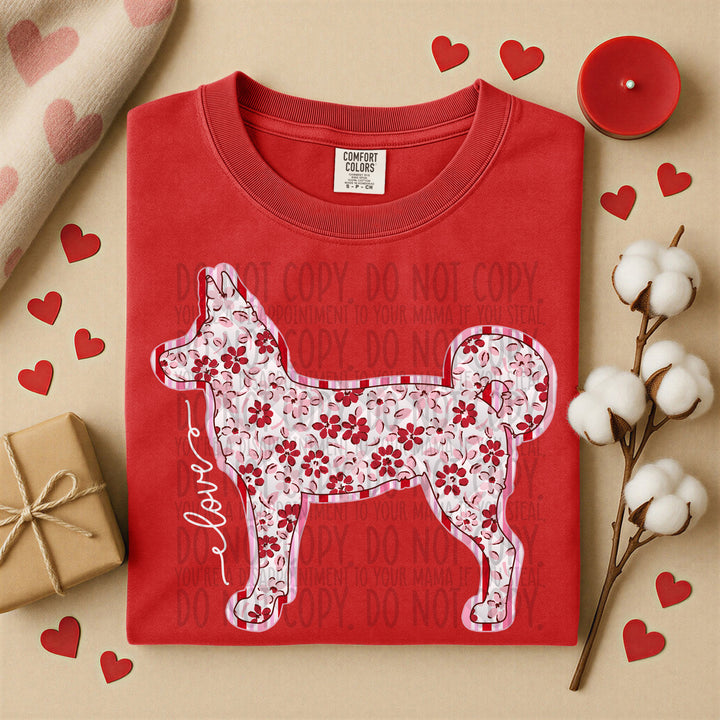Valentine Dogs DTF Print