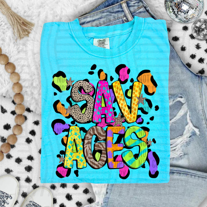 Funky Mix Up Leopard Spots DTF Print