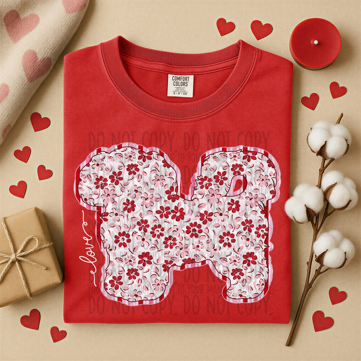Valentine Dogs DTF Print