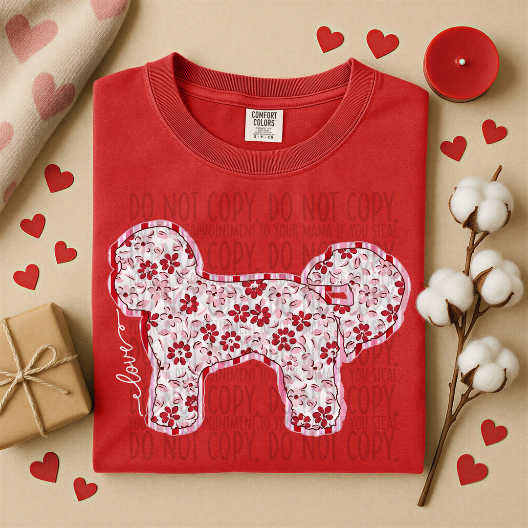 Valentine Dogs DTF Print
