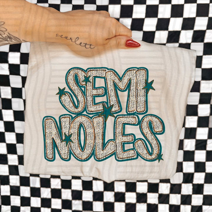 Teal Dotty DTF Print