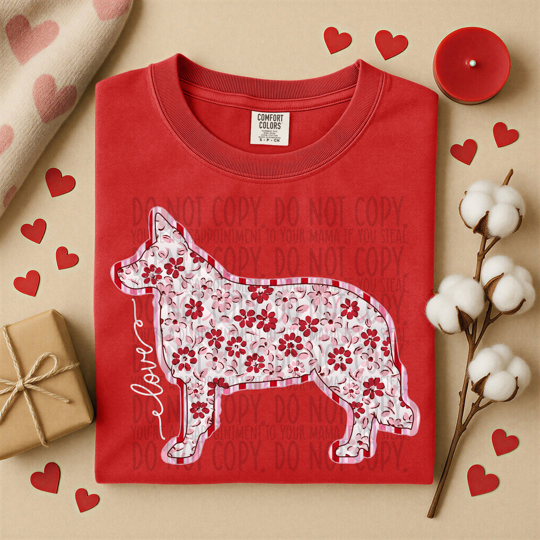 Valentine Dogs DTF Print