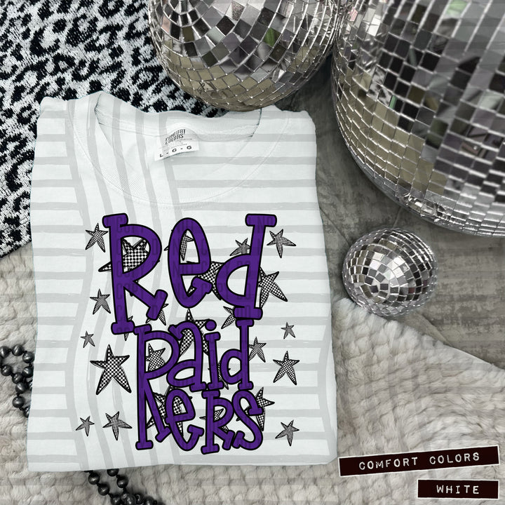 Purple Staggered DTF Print