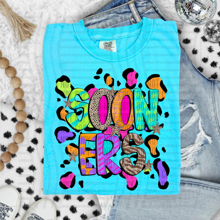 Funky Mix Up Leopard Spots DTF Print