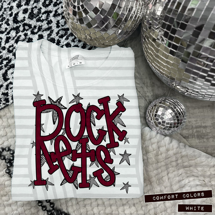 Maroon Staggered DTF Print