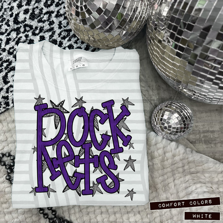 Purple Staggered DTF Print