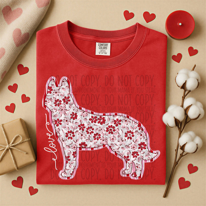 Valentine Dogs DTF Print