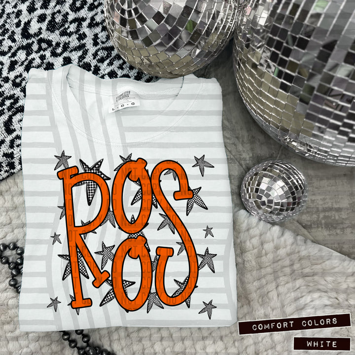 Orange Staggered DTF Print