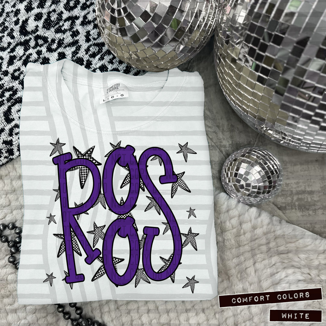 Purple Staggered DTF Print