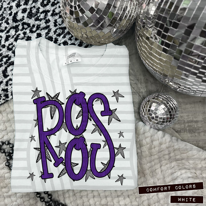 Purple Staggered DTF Print