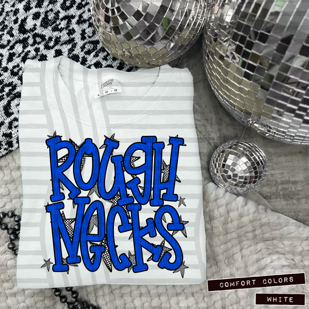 Blue Staggered DTF Print