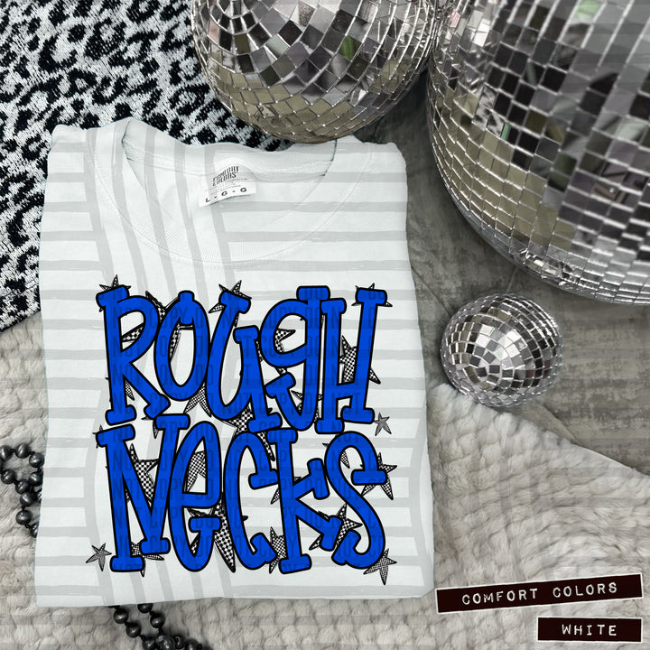 Blue Staggered DTF Print