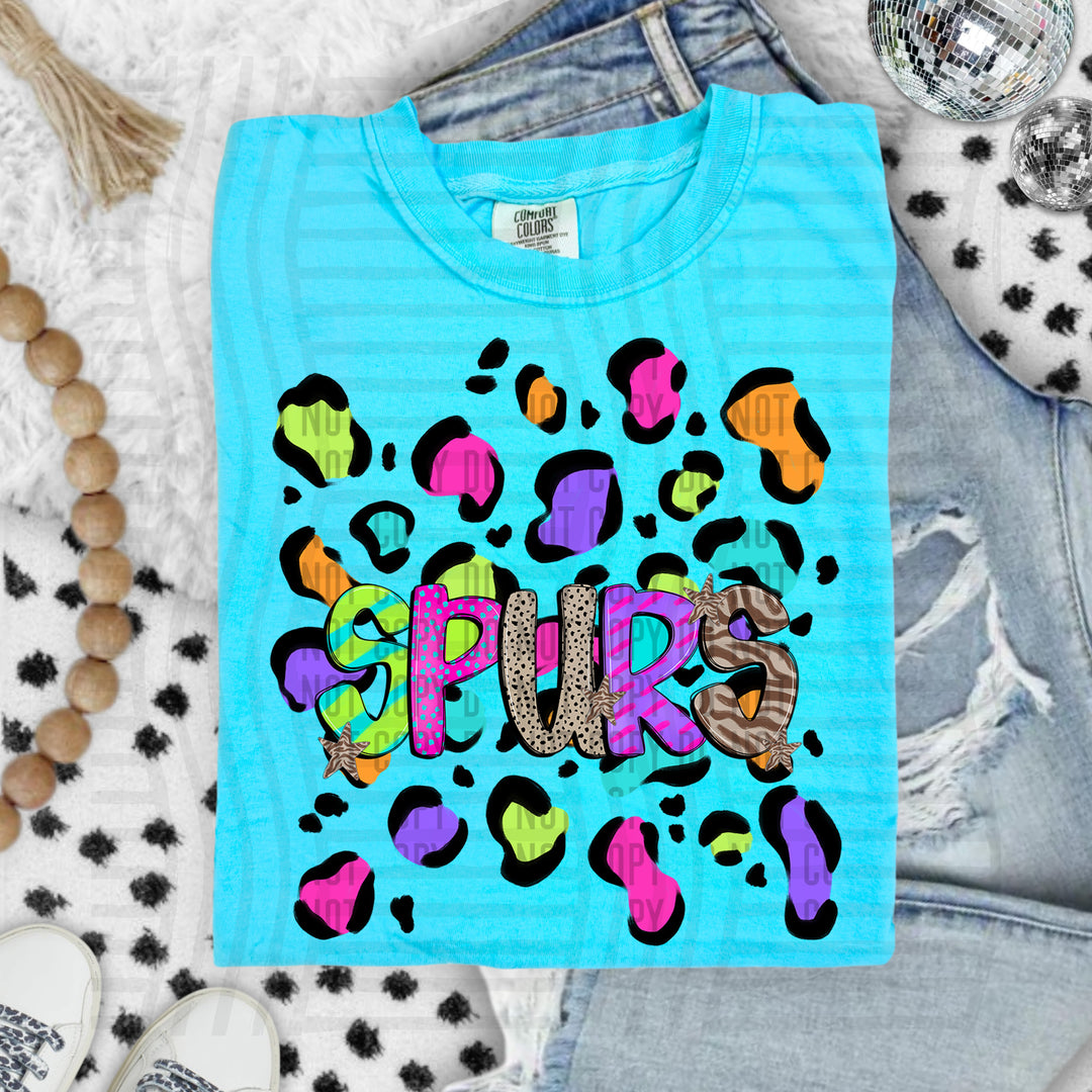 Funky Mix Up Leopard Spots DTF Print