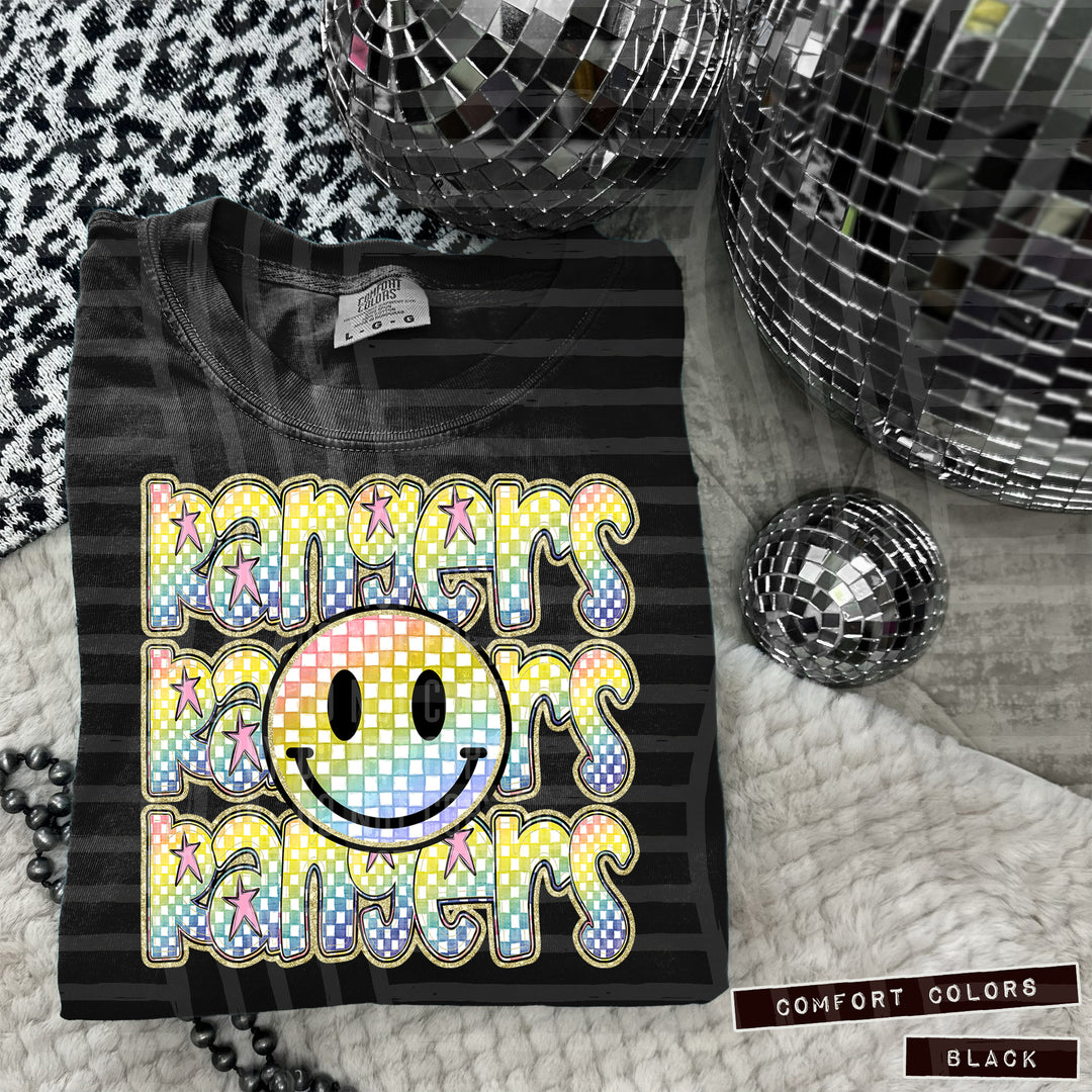Rainbow Smiley Triple Stack DTF Print