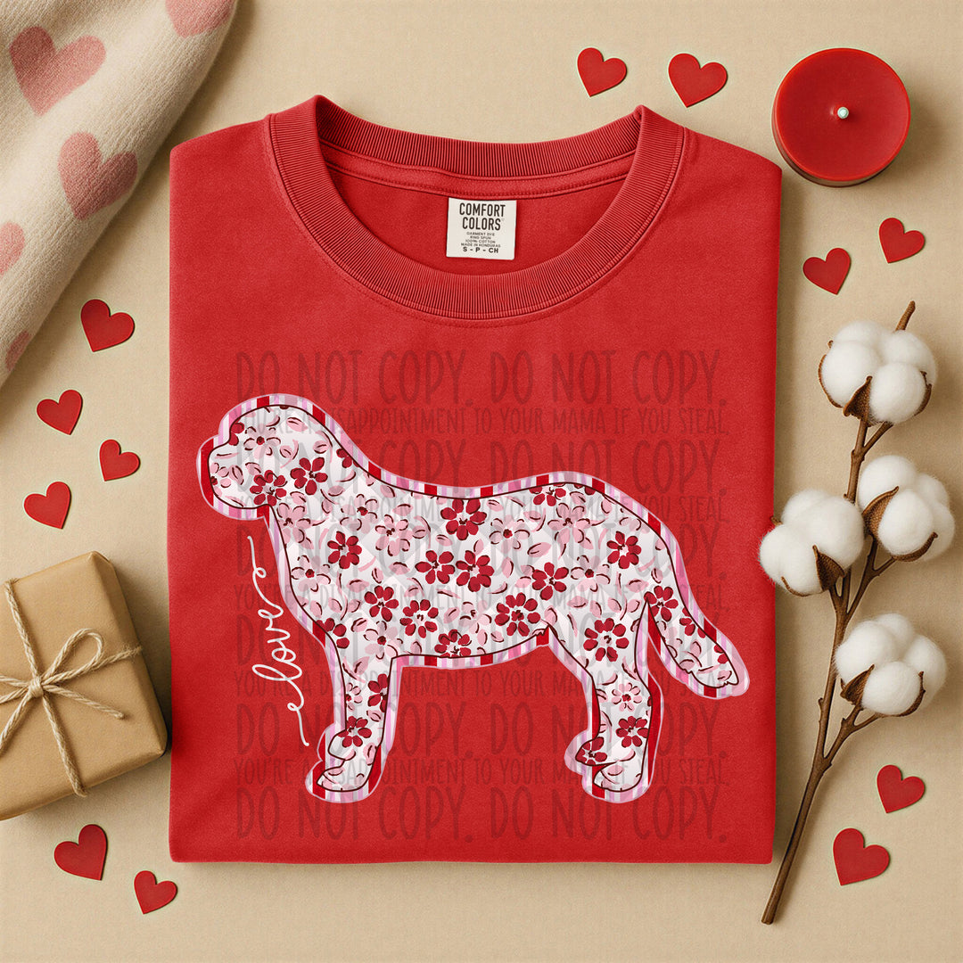 Valentine Dogs DTF Print