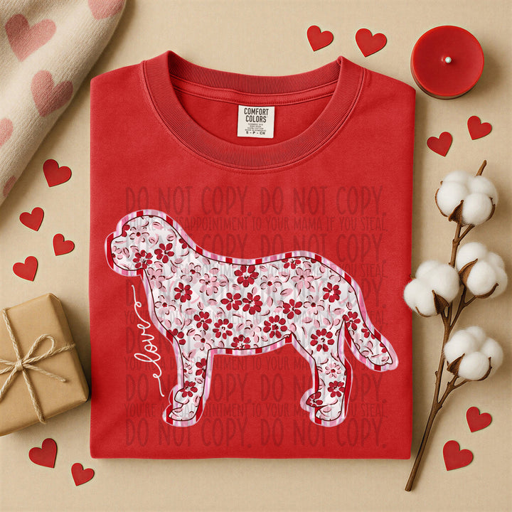 Valentine Dogs DTF Print