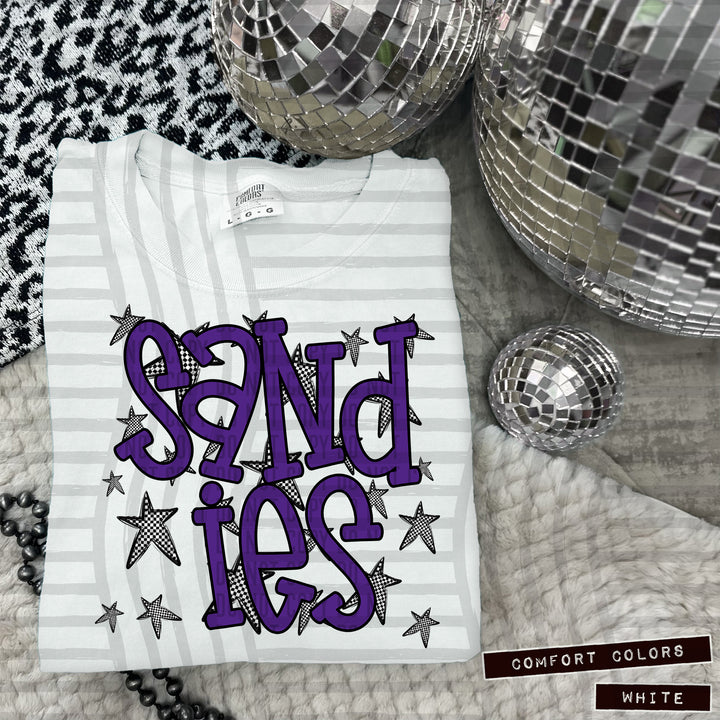 Purple Staggered DTF Print