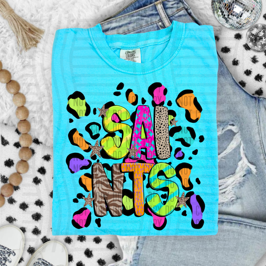 Funky Mix Up Leopard Spots DTF Print