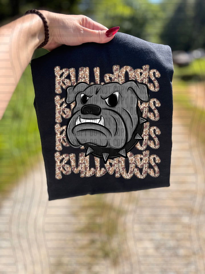 Camo Mascot Heads DTF Print