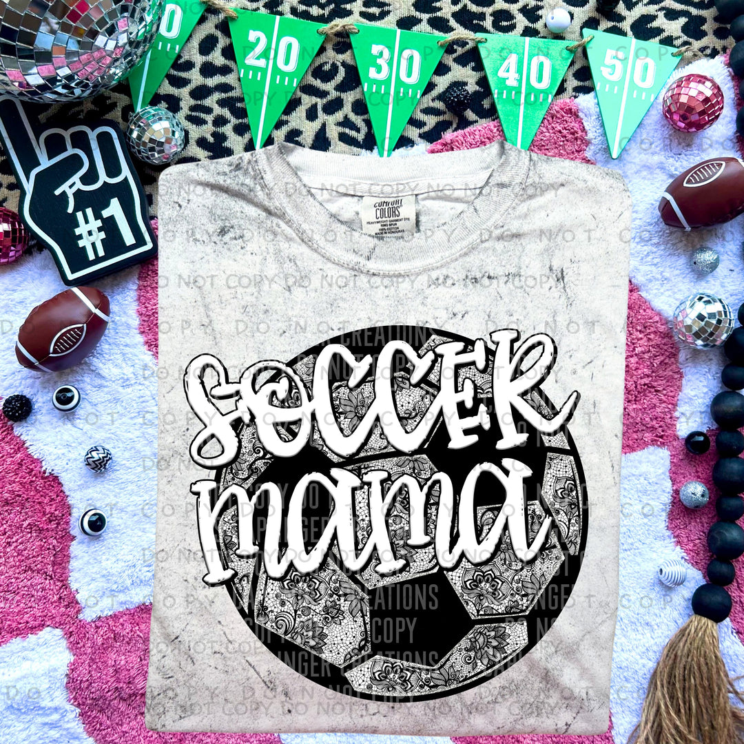 Mama Lace Sports Balls Without Bow DTF Print