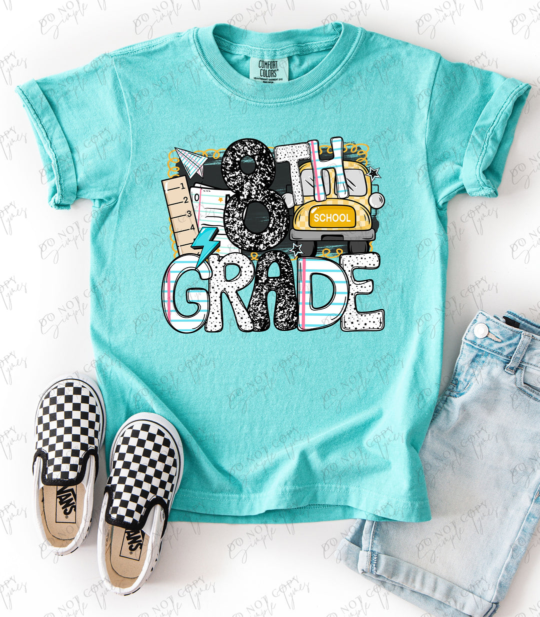 Back To School Bus Grade Levels DTF Print