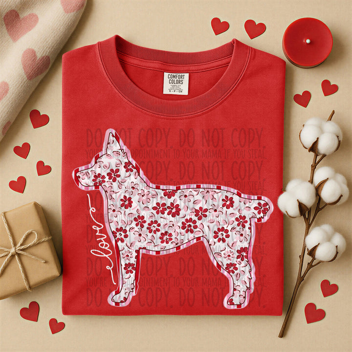 Valentine Dogs DTF Print