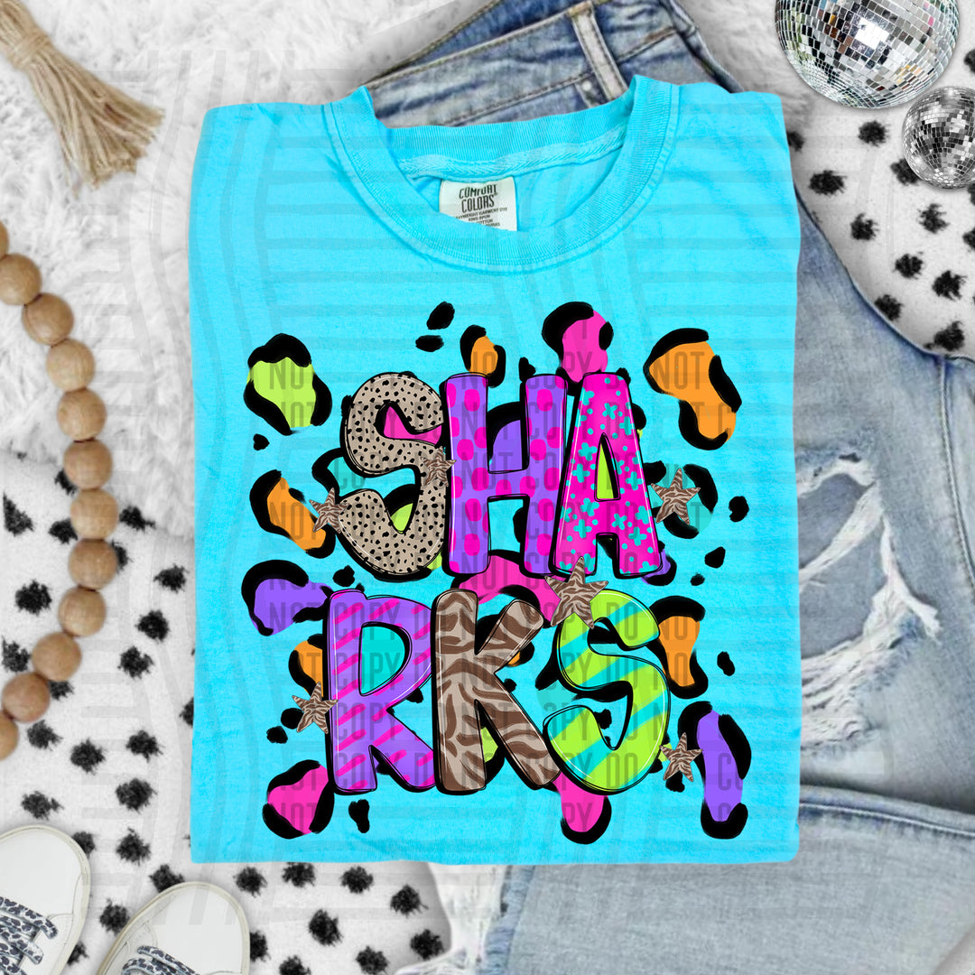 Funky Mix Up Leopard Spots DTF Print