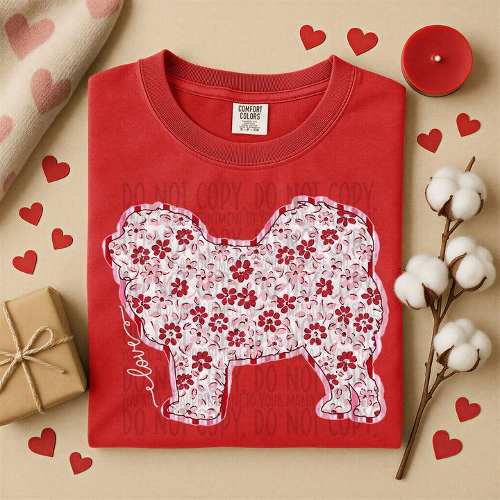 Valentine Dogs DTF Print