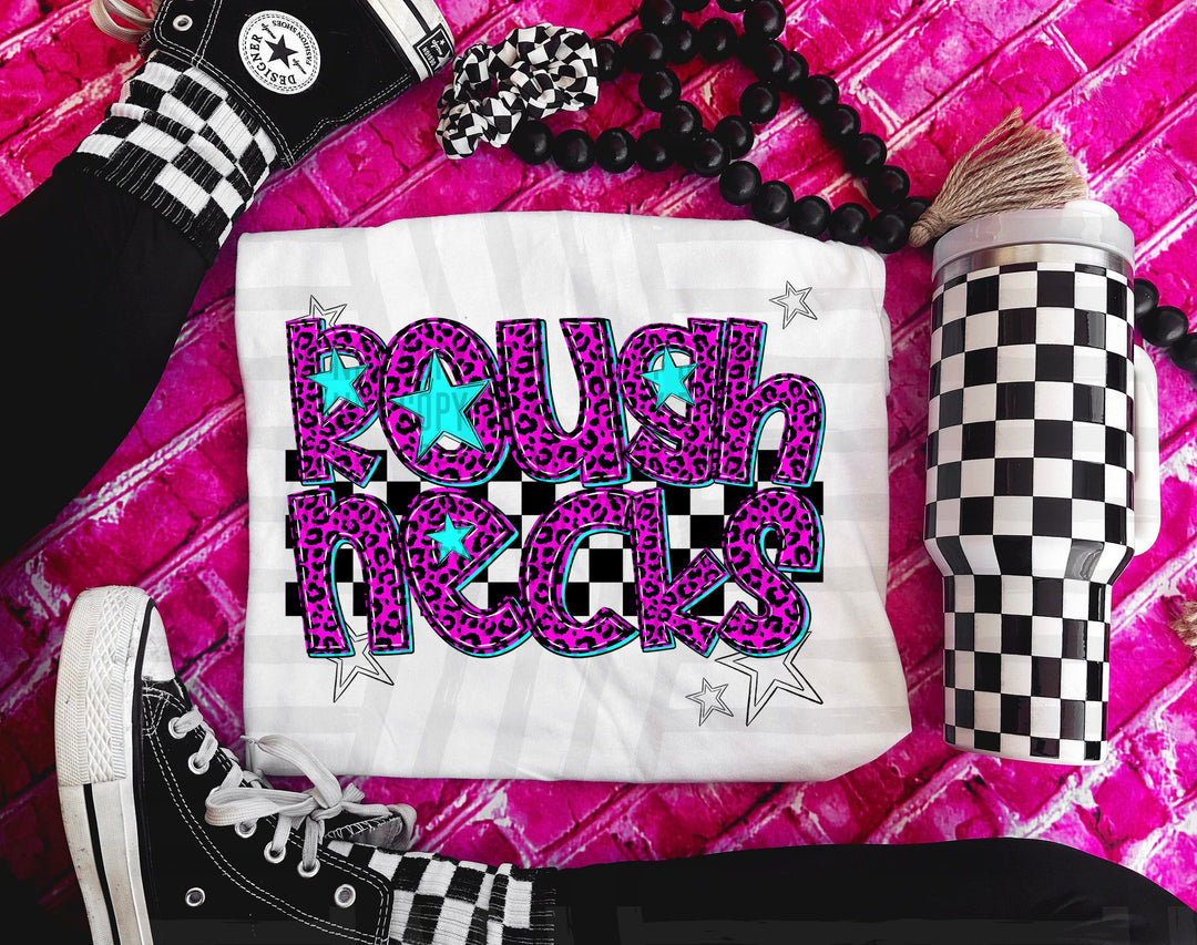 Pink Neon Leopard DTF Print