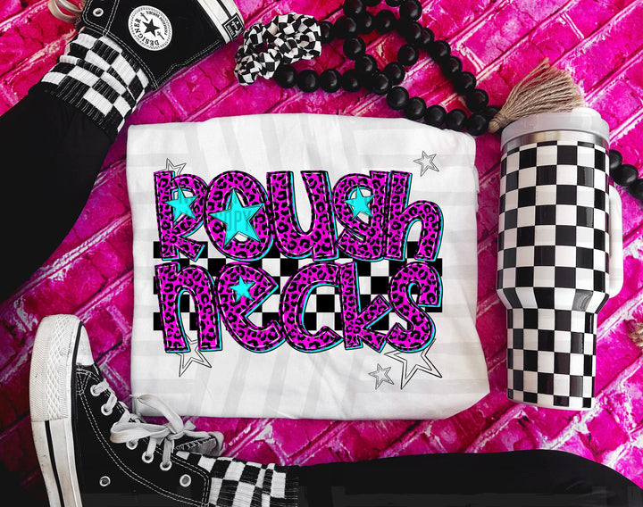 Pink Neon Leopard DTF Print