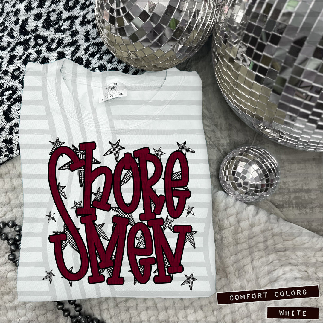 Maroon Staggered DTF Print