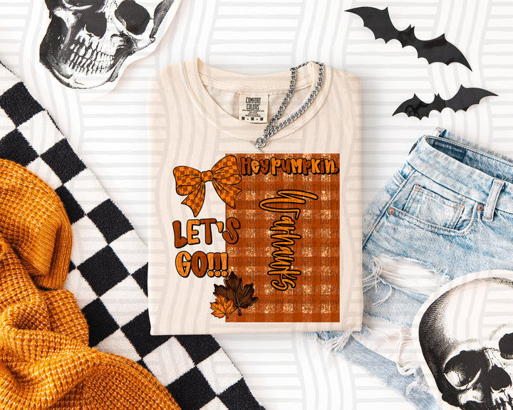 Hey Pumpkin Mascots DTF Print