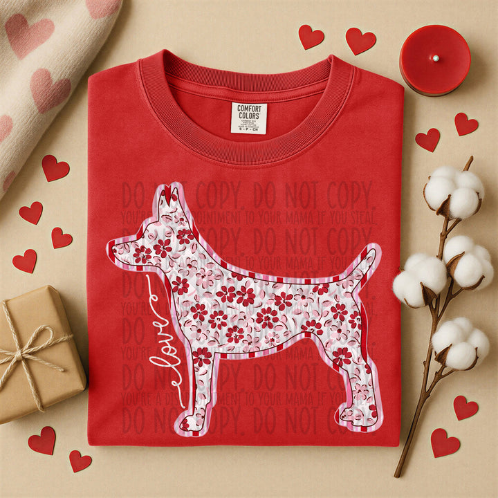Valentine Dogs DTF Print