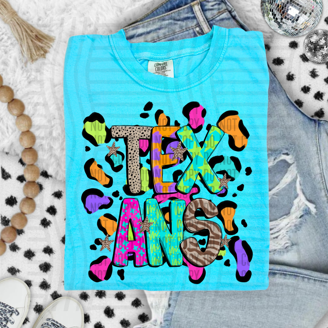 Funky Mix Up Leopard Spots DTF Print