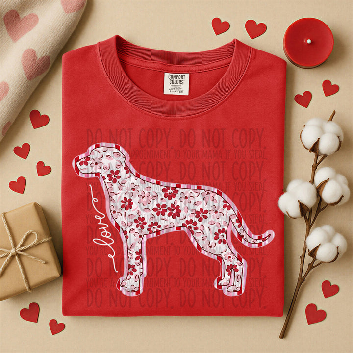 Valentine Dogs DTF Print