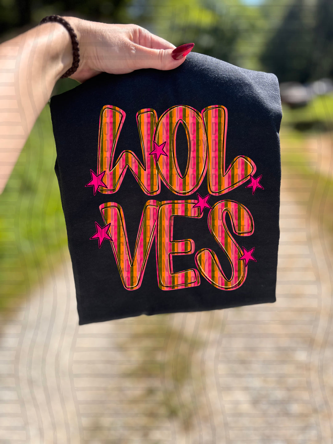 Holly Jolly Cheer Striped DTF Print