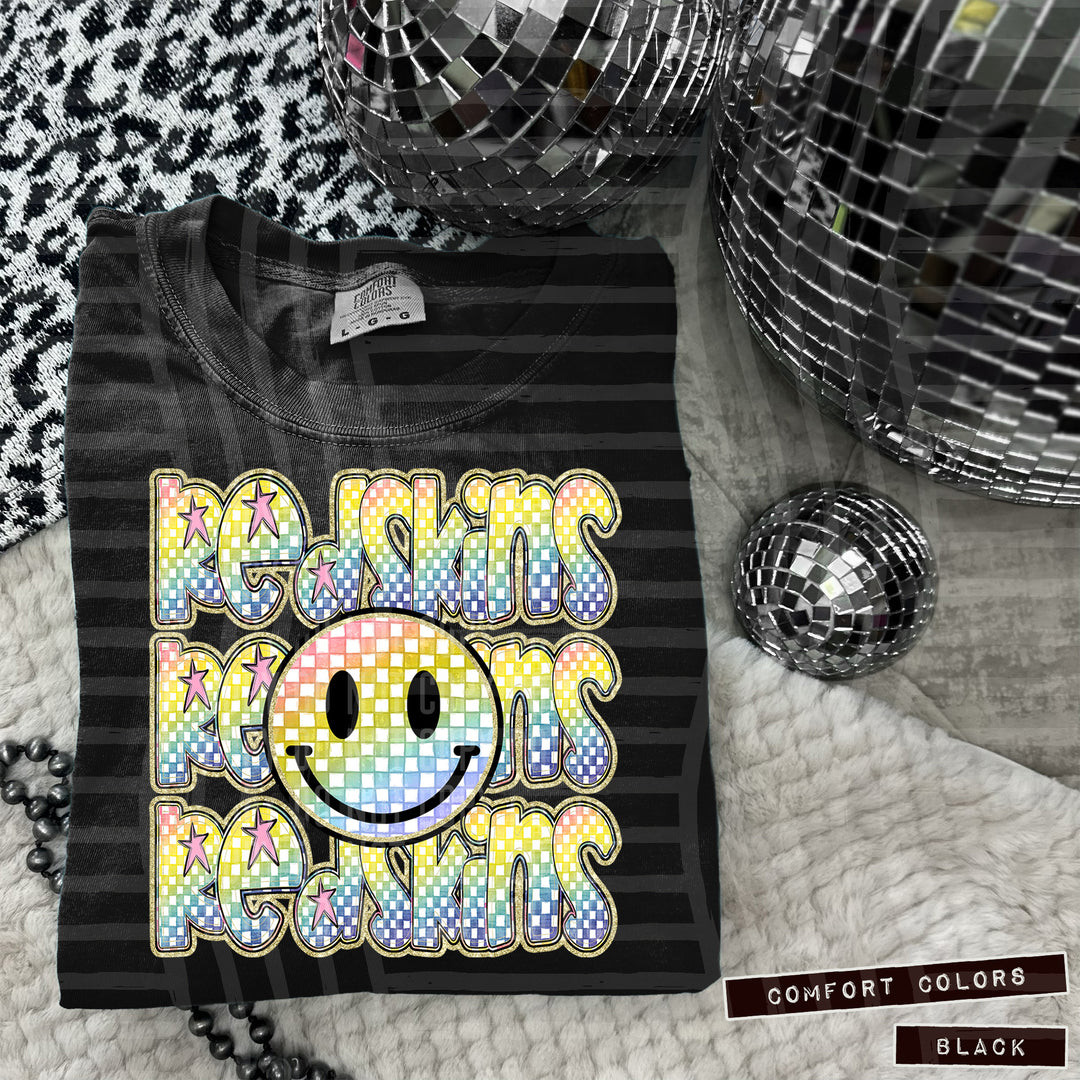Rainbow Smiley Triple Stack DTF Print