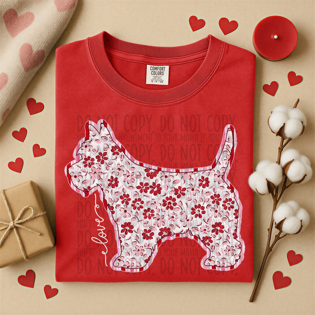 Valentine Dogs DTF Print