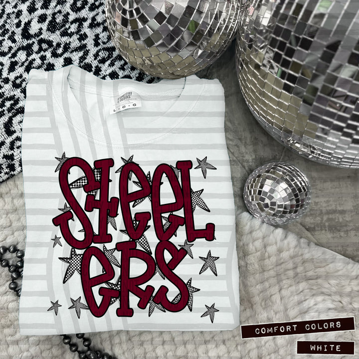 Maroon Staggered DTF Print