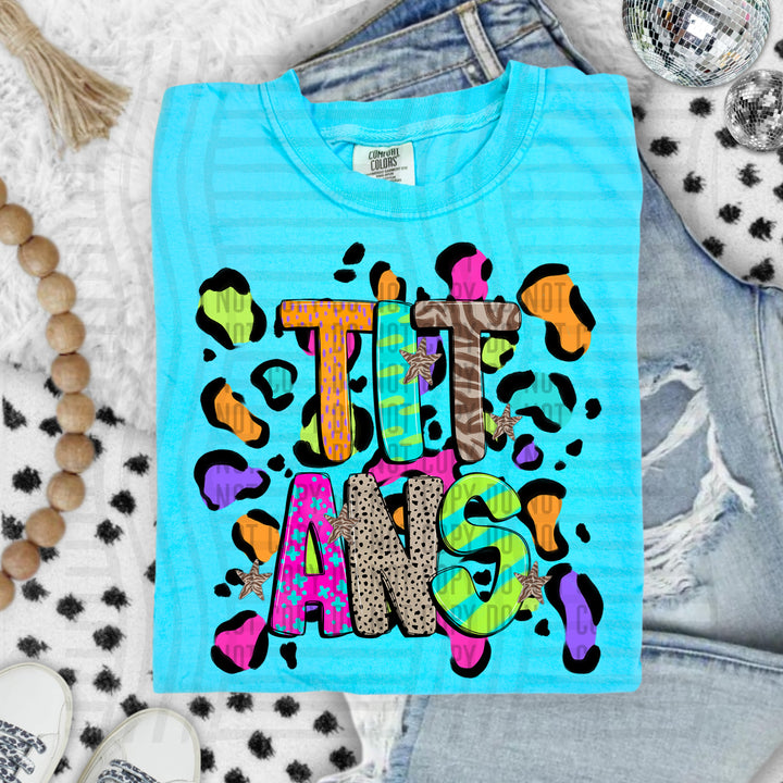 Funky Mix Up Leopard Spots DTF Print