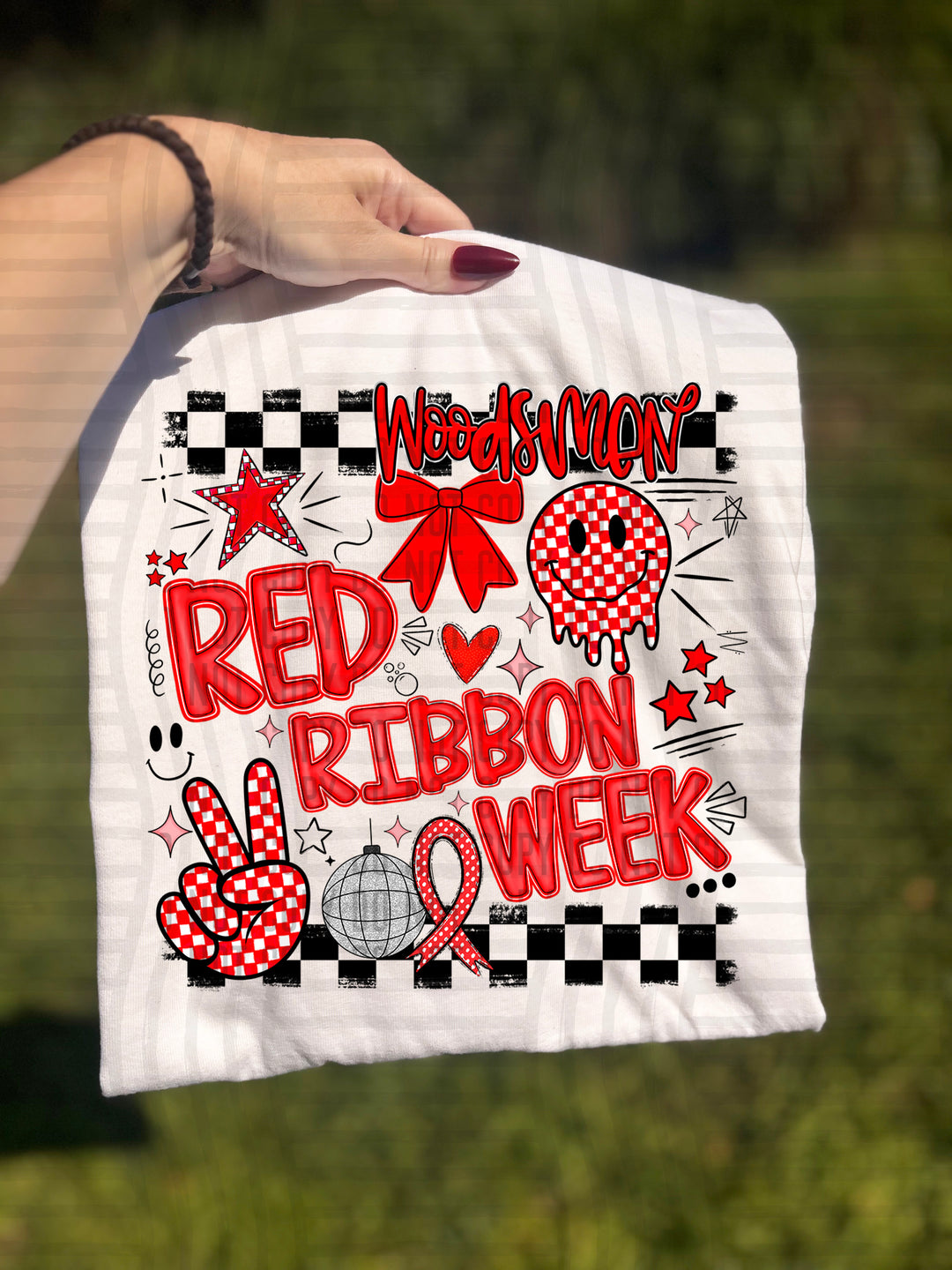 Red Ribbon DTF Print