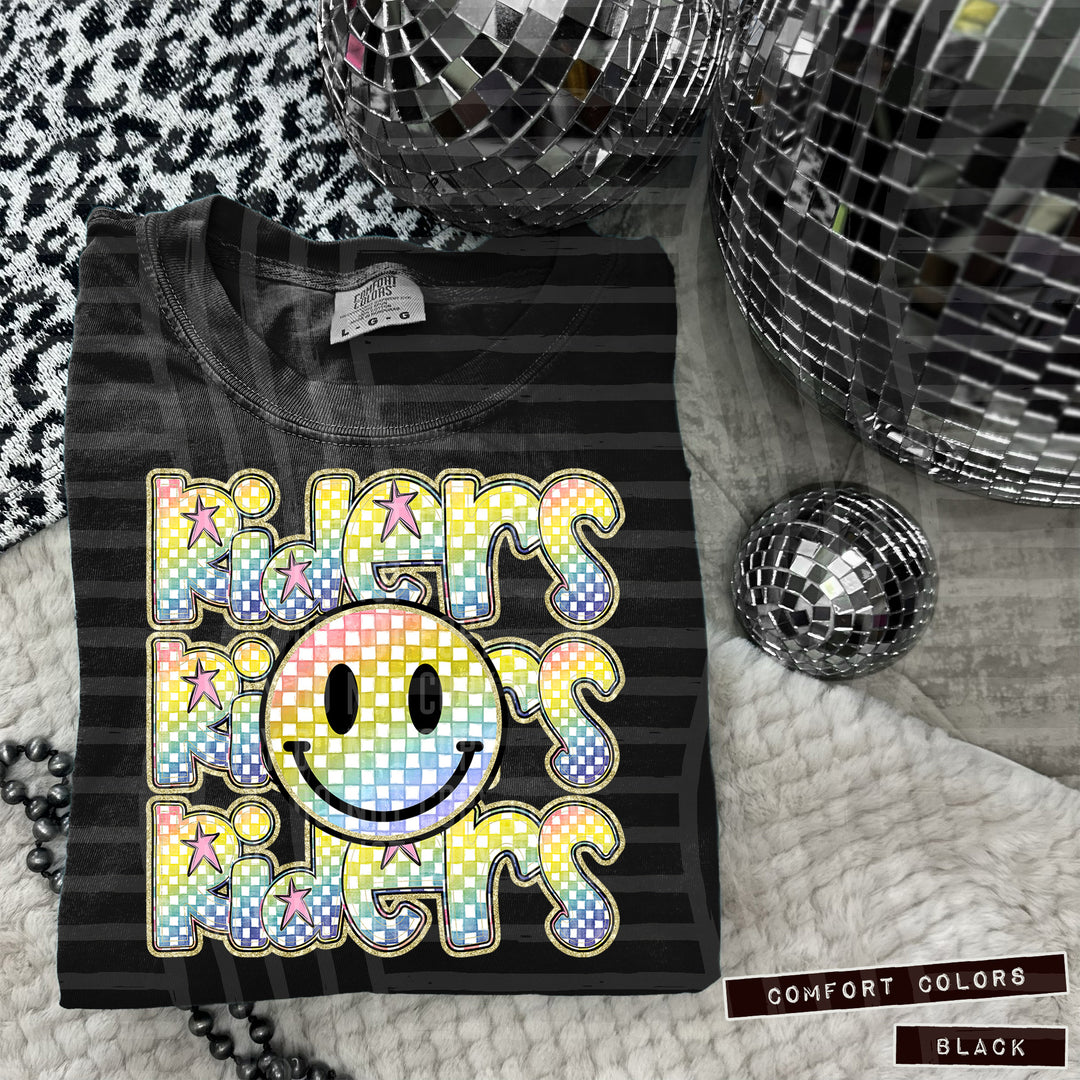 Rainbow Smiley Triple Stack DTF Print