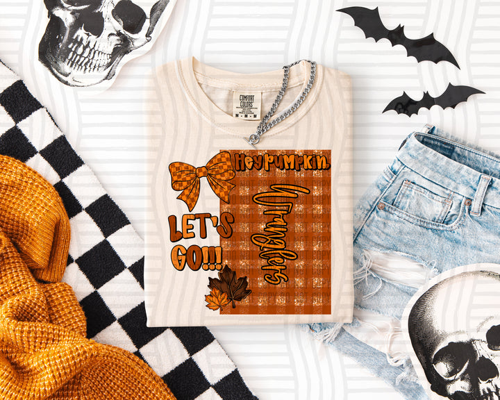 Hey Pumpkin Mascots DTF Print