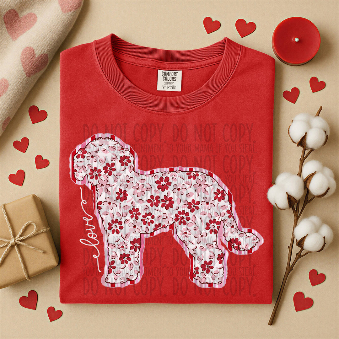 Valentine Dogs DTF Print